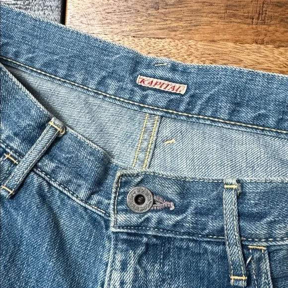 Kapital embroidered denim smiley patchwork jeans - Picture 7 of 14